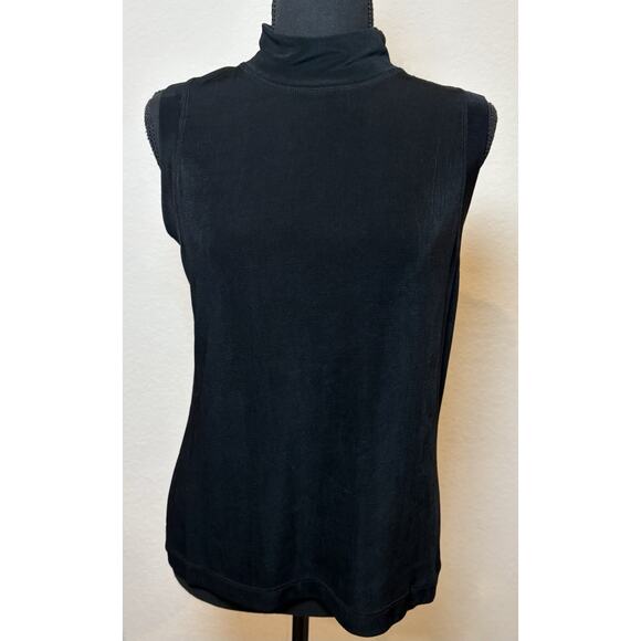 Chico’s Travelers Black High Neck Sleeveless Slinky Top Size 1 (Medium) - Picture 1 of 4
